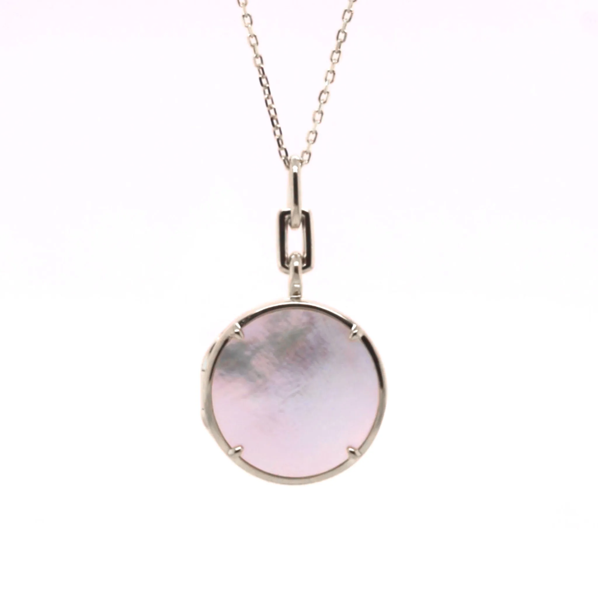 "Brooke" Slim Sterling Silver Locket Necklace