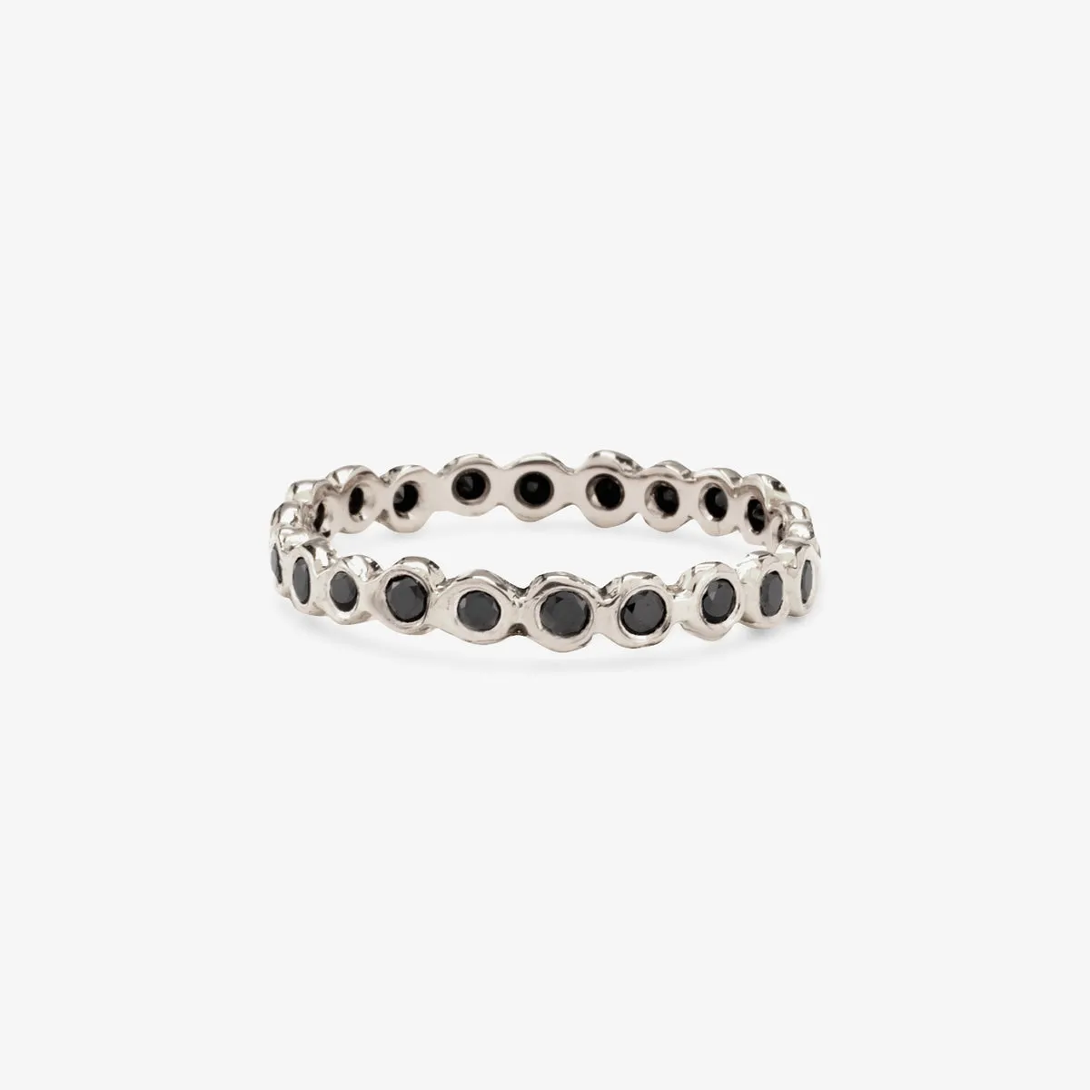 R1101BK | Black Diamond Circle Eternity Band