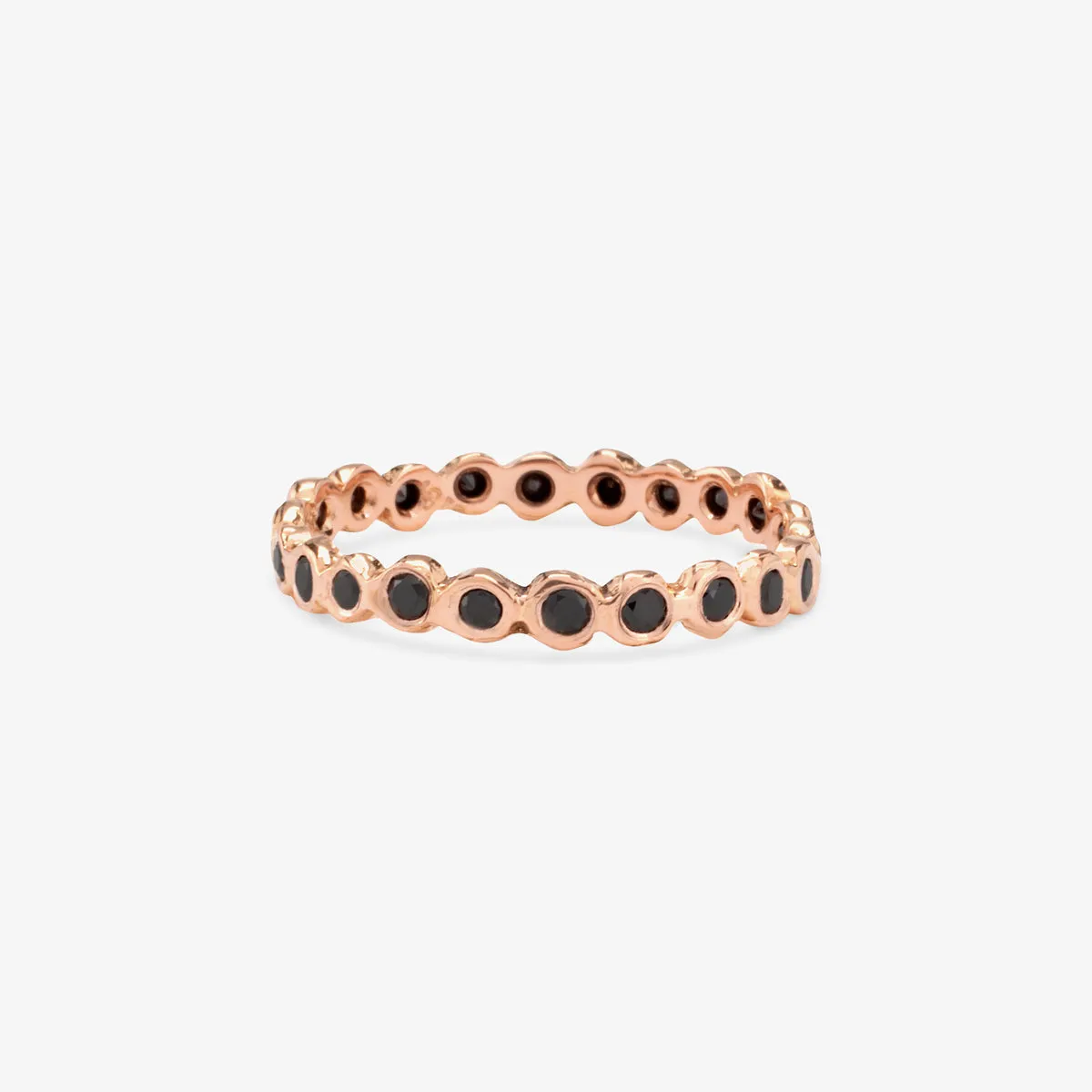 R1101BK | Black Diamond Circle Eternity Band