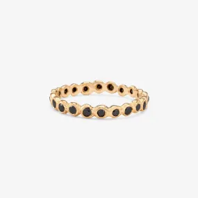 R1101BK | Black Diamond Circle Eternity Band