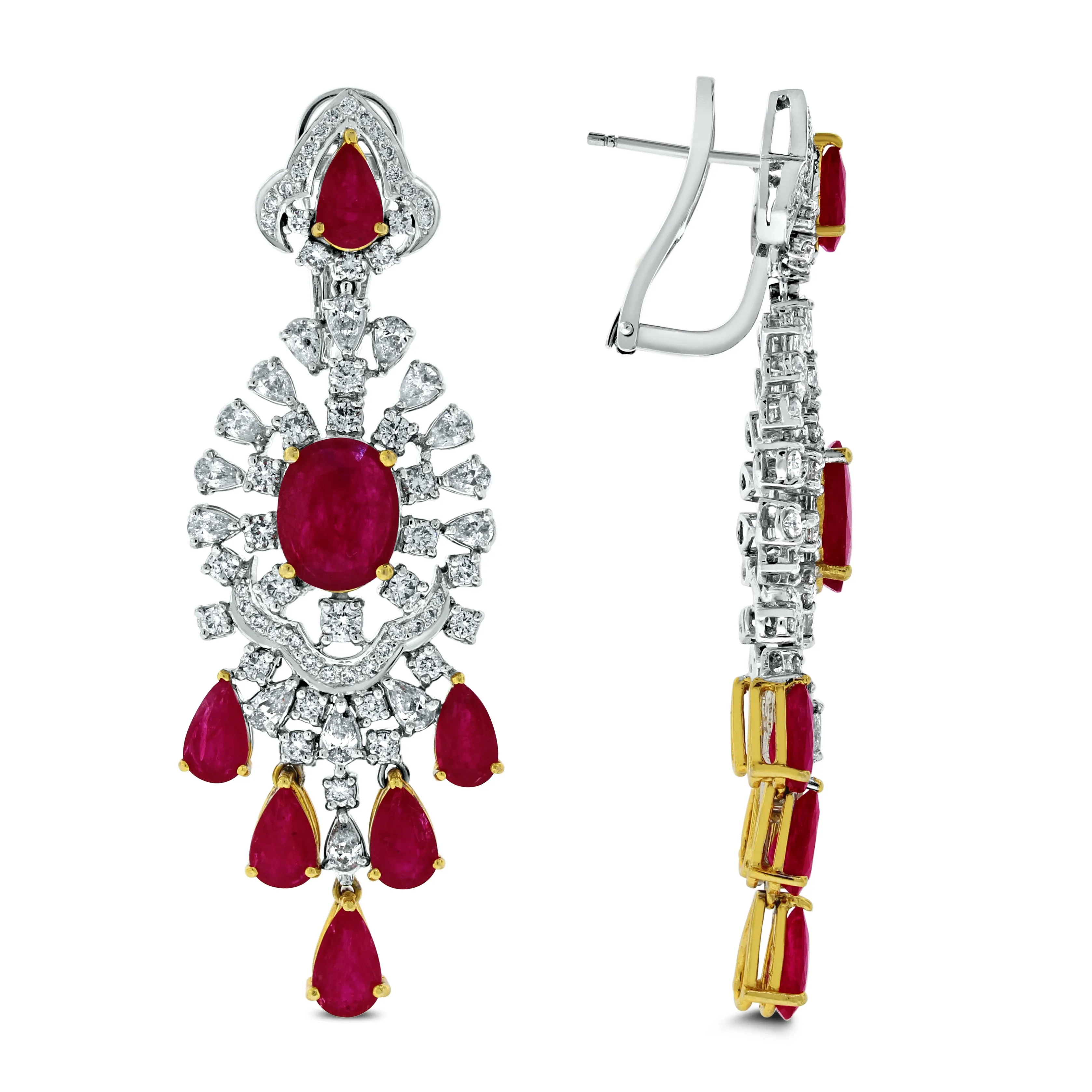 Regalia Ruby & Diamond Necklace (55.81 ct Diamonds & Rubies) in White Gold