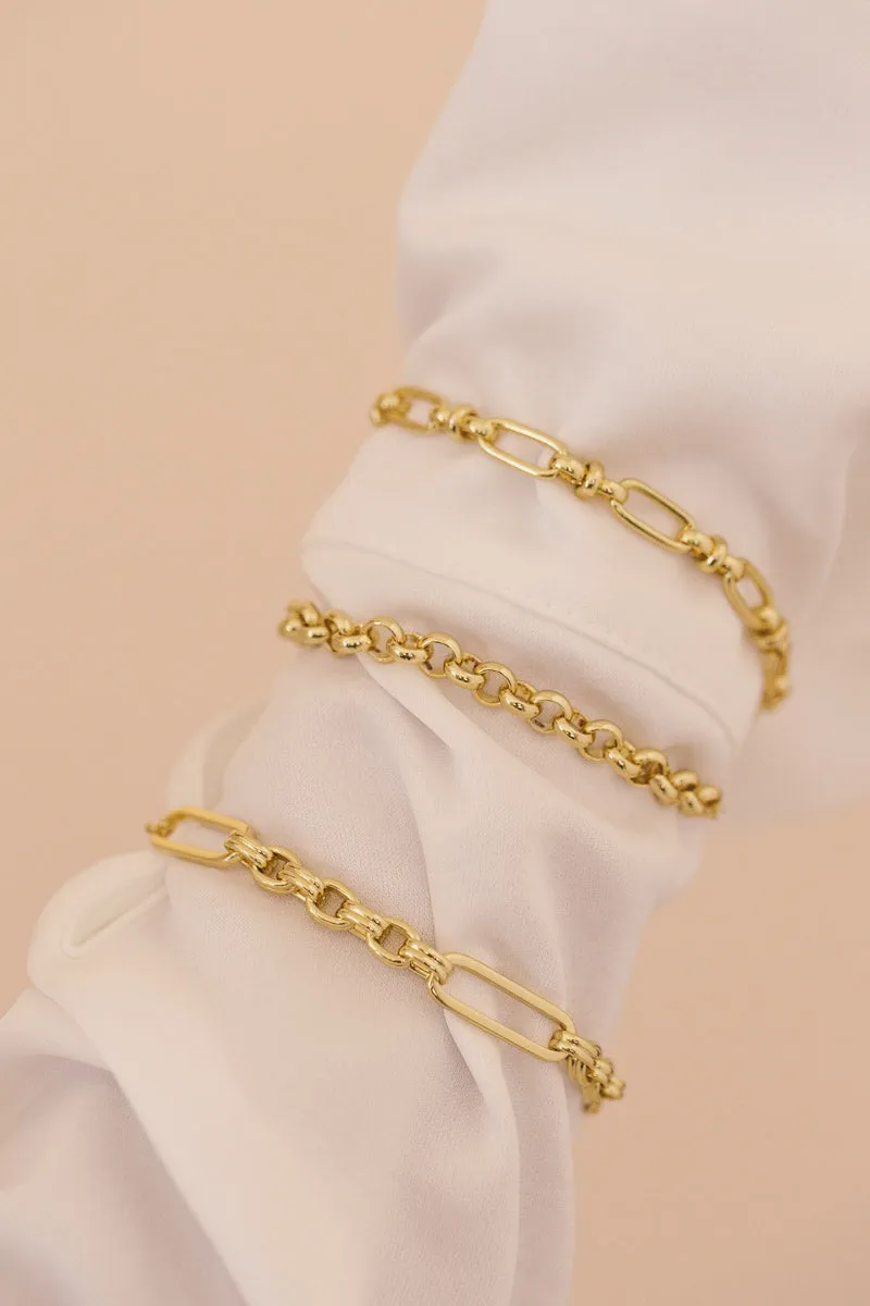 Rolo bracelet gold plated