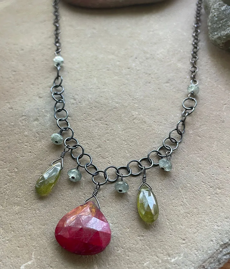 Rose Hip Berries Necklace