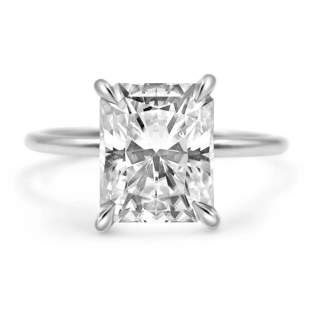 Rose | Radiant Moissanite Engagement Ring