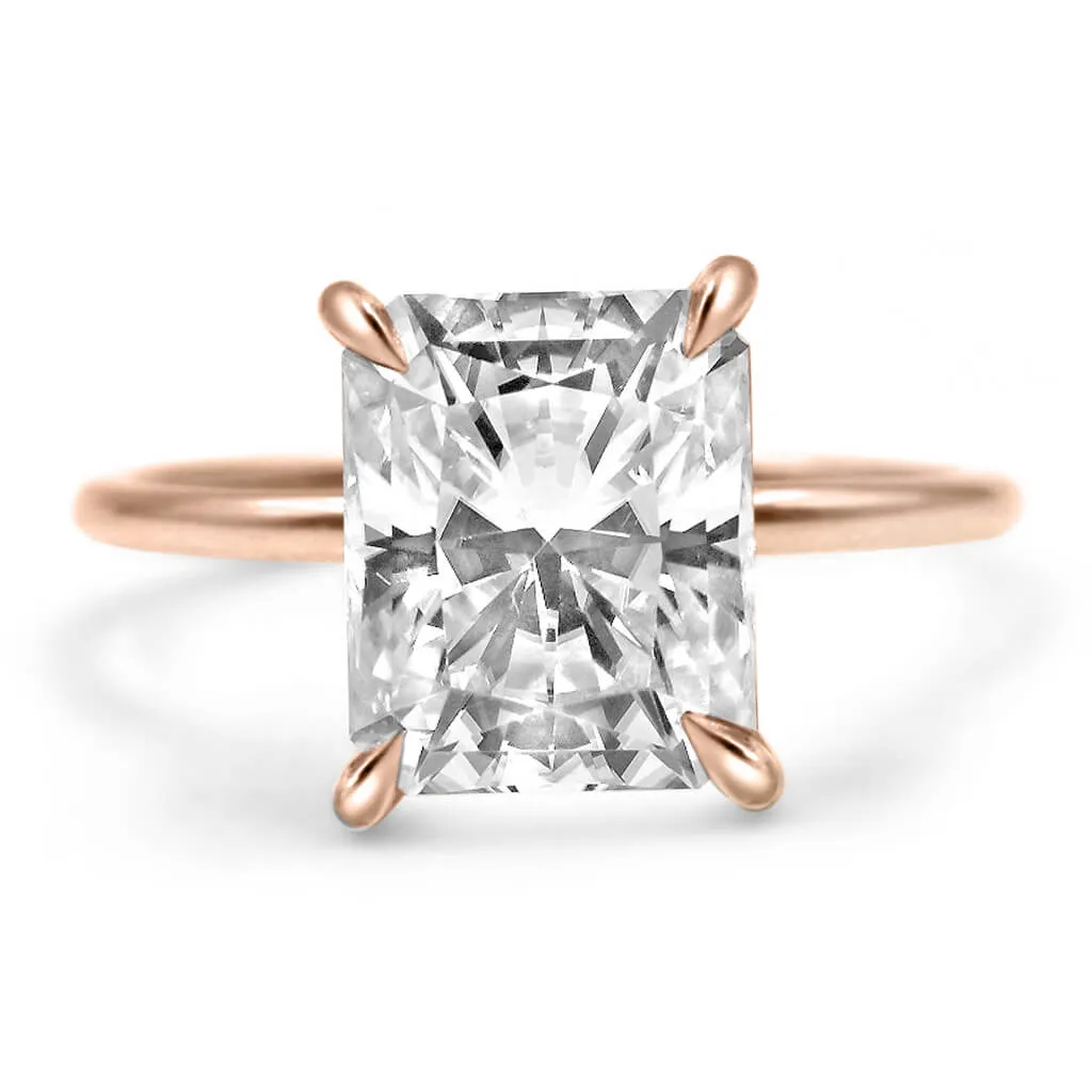 Rose | Radiant Moissanite Engagement Ring