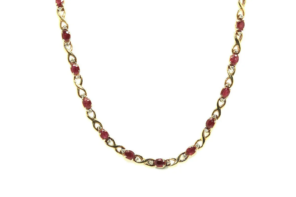 Ruby & Diamonds Necklace AD No.0632