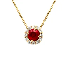 Ruby and Diamond Necklace