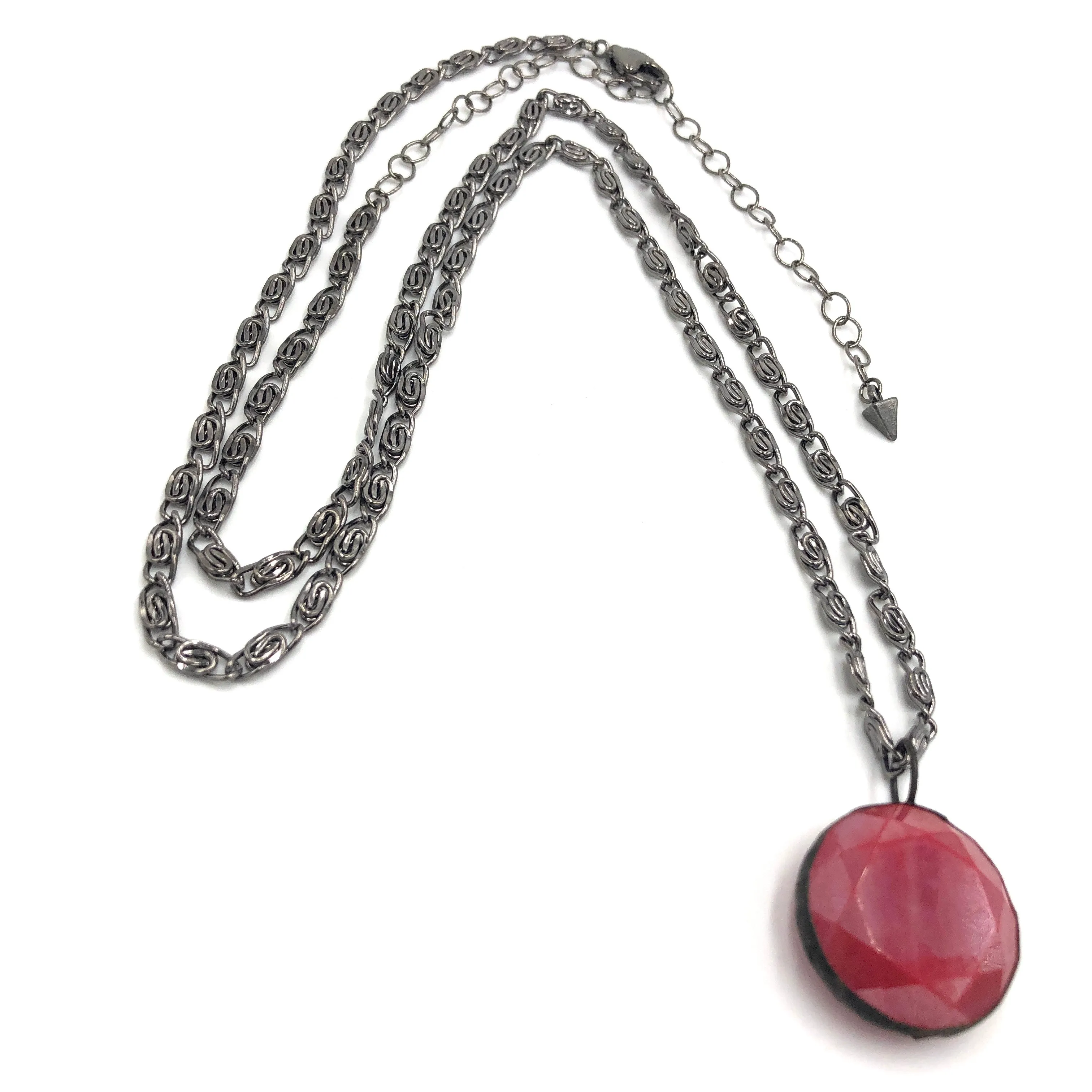 Ruby Luster Chunky Coin Layering Necklace - 28mm Pendant