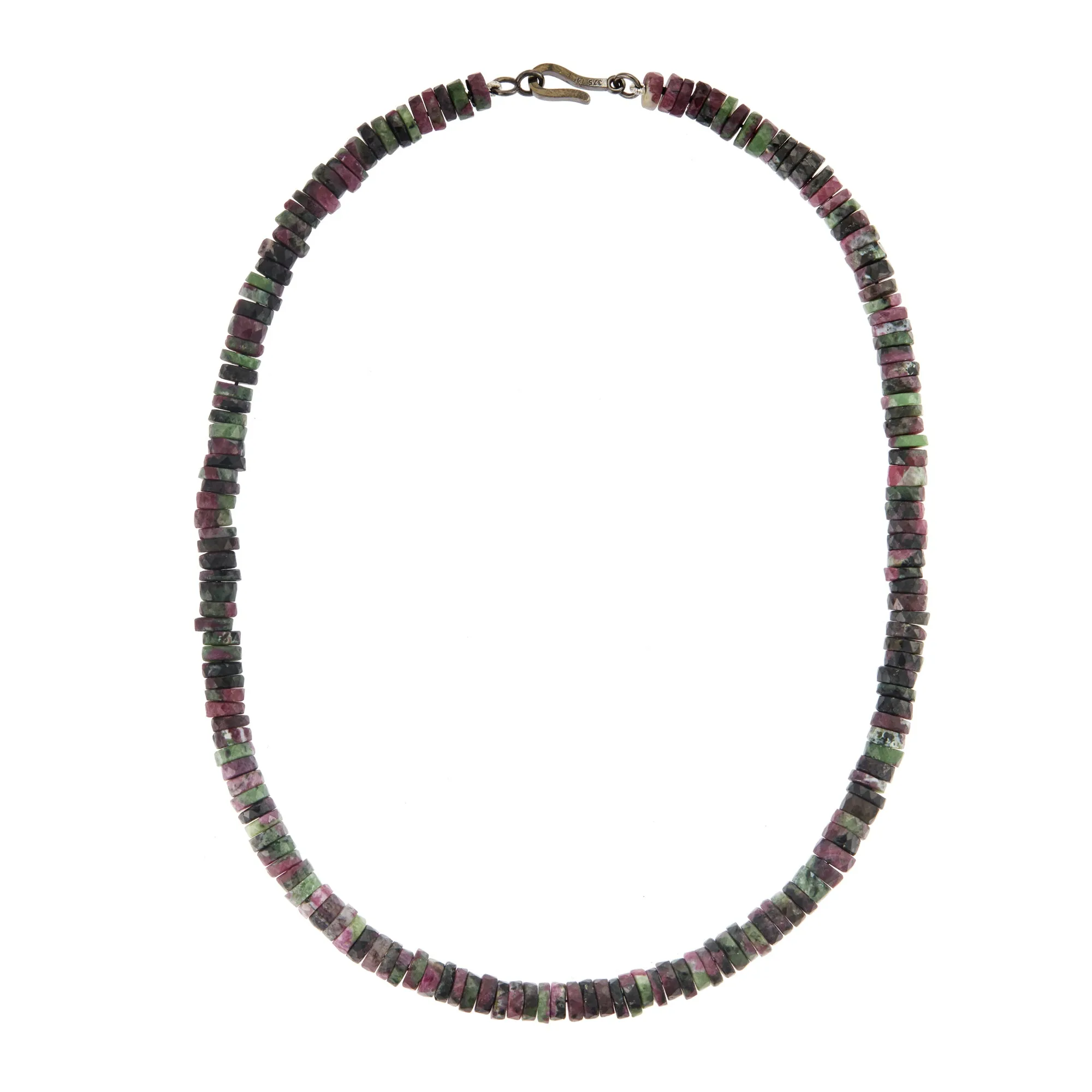 Ruby Zoisite Beaded Necklace (45cm)