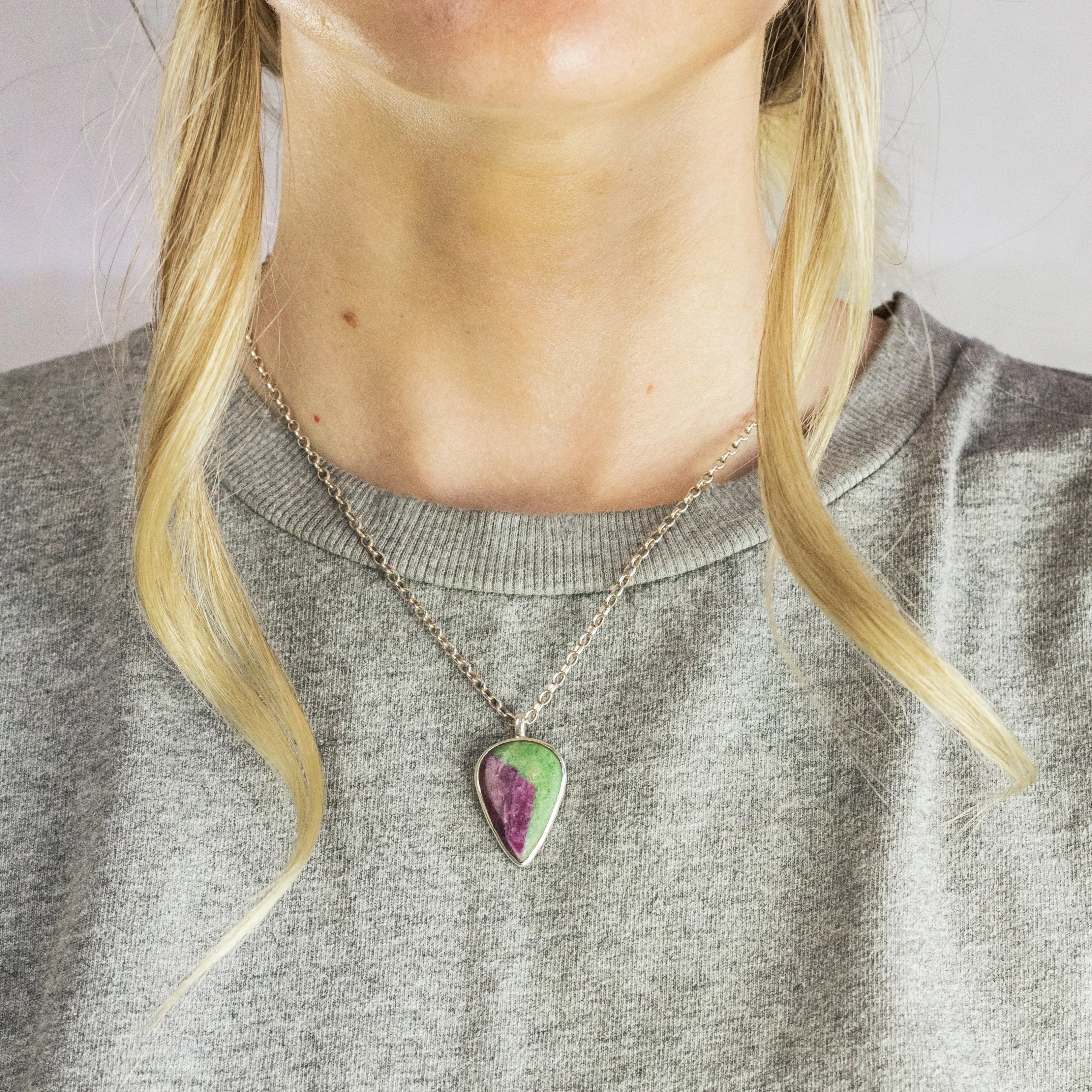 Ruby Zoisite Necklace