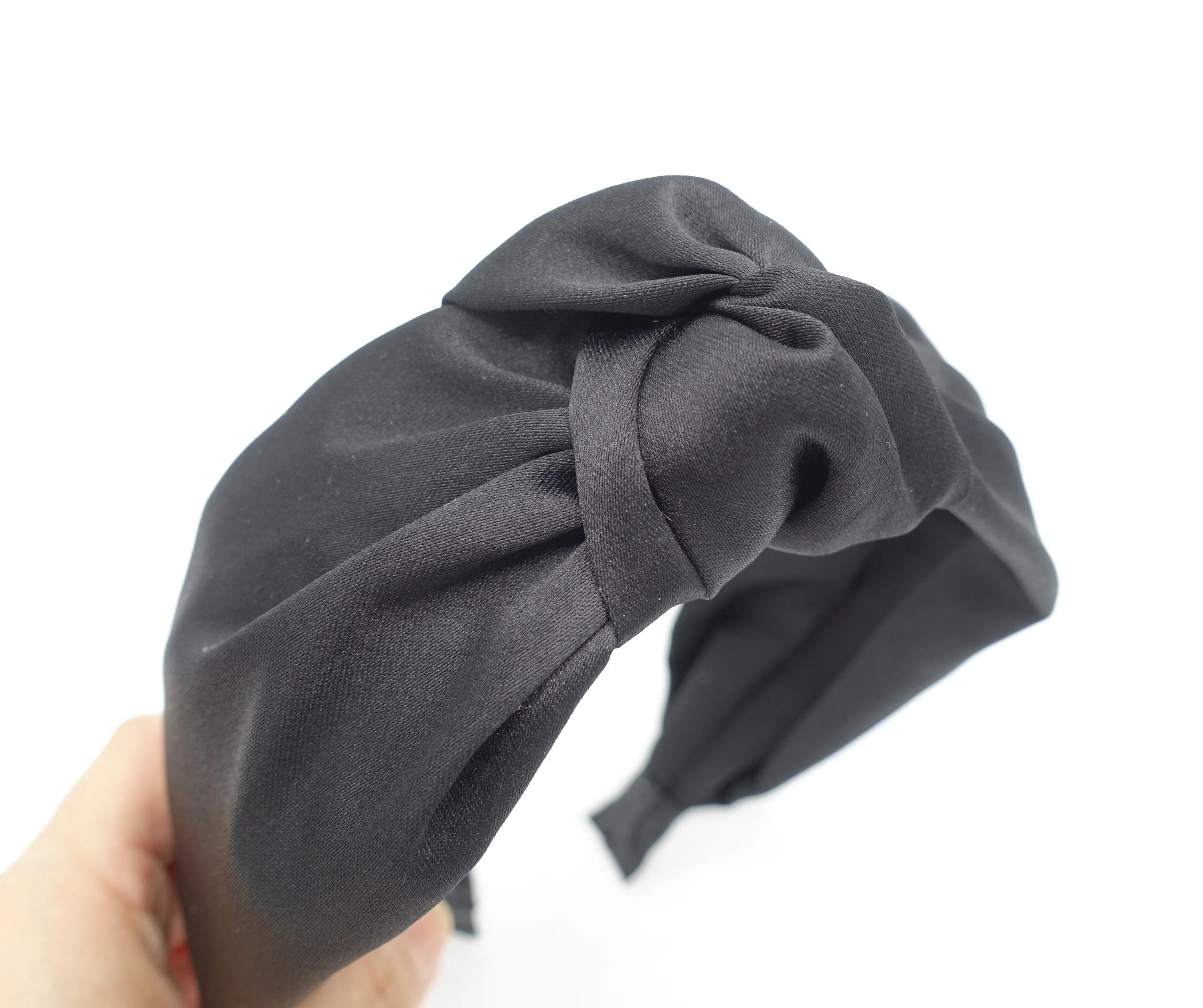 satin top knot headband single layer headband for women