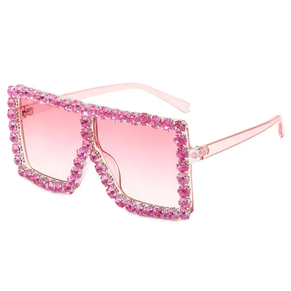 Sexy Lavender Rhinestone Sunglasses