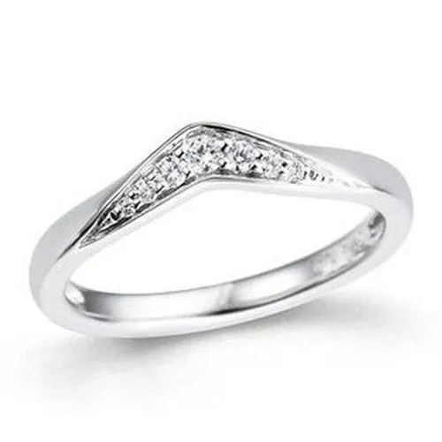 Shaped Diamond Wedding Band .12ct