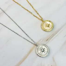 Shine Compass Open Locket Pendant Necklace