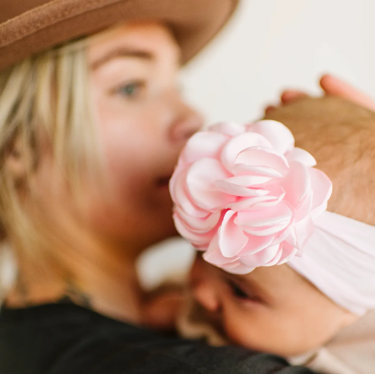 SILK RUFFLE FLOWER HEADBAND: red