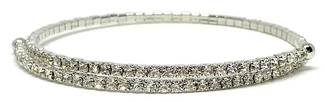 Silver Crystal Wrap Bracelet (BS5000)