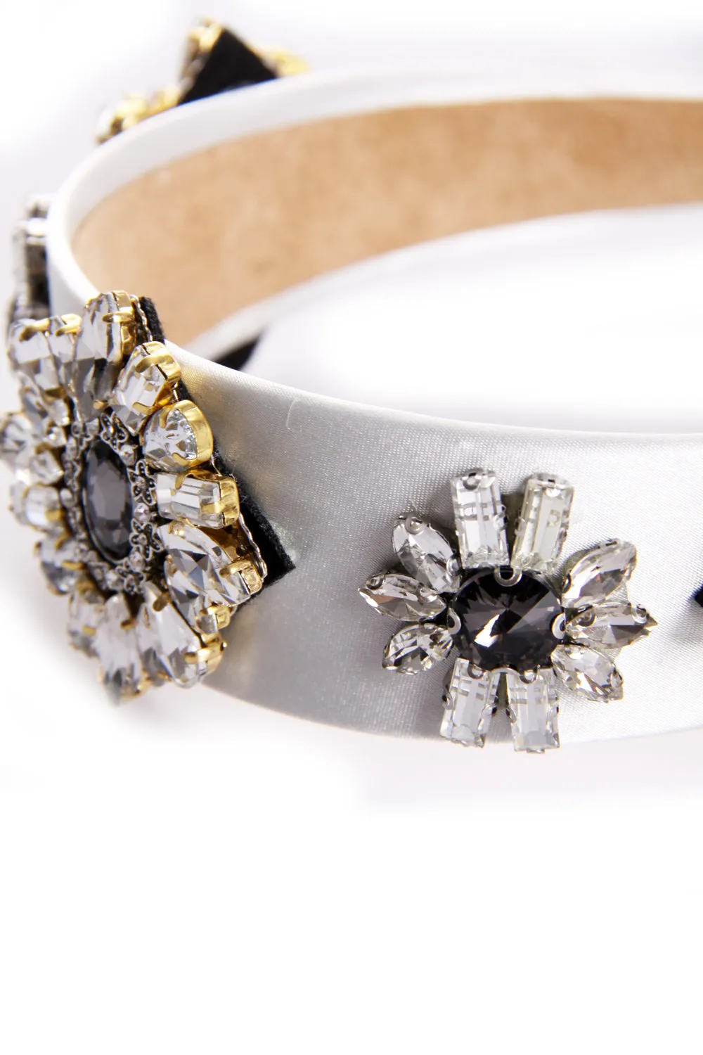 Silver Jewel Embellished Hairband