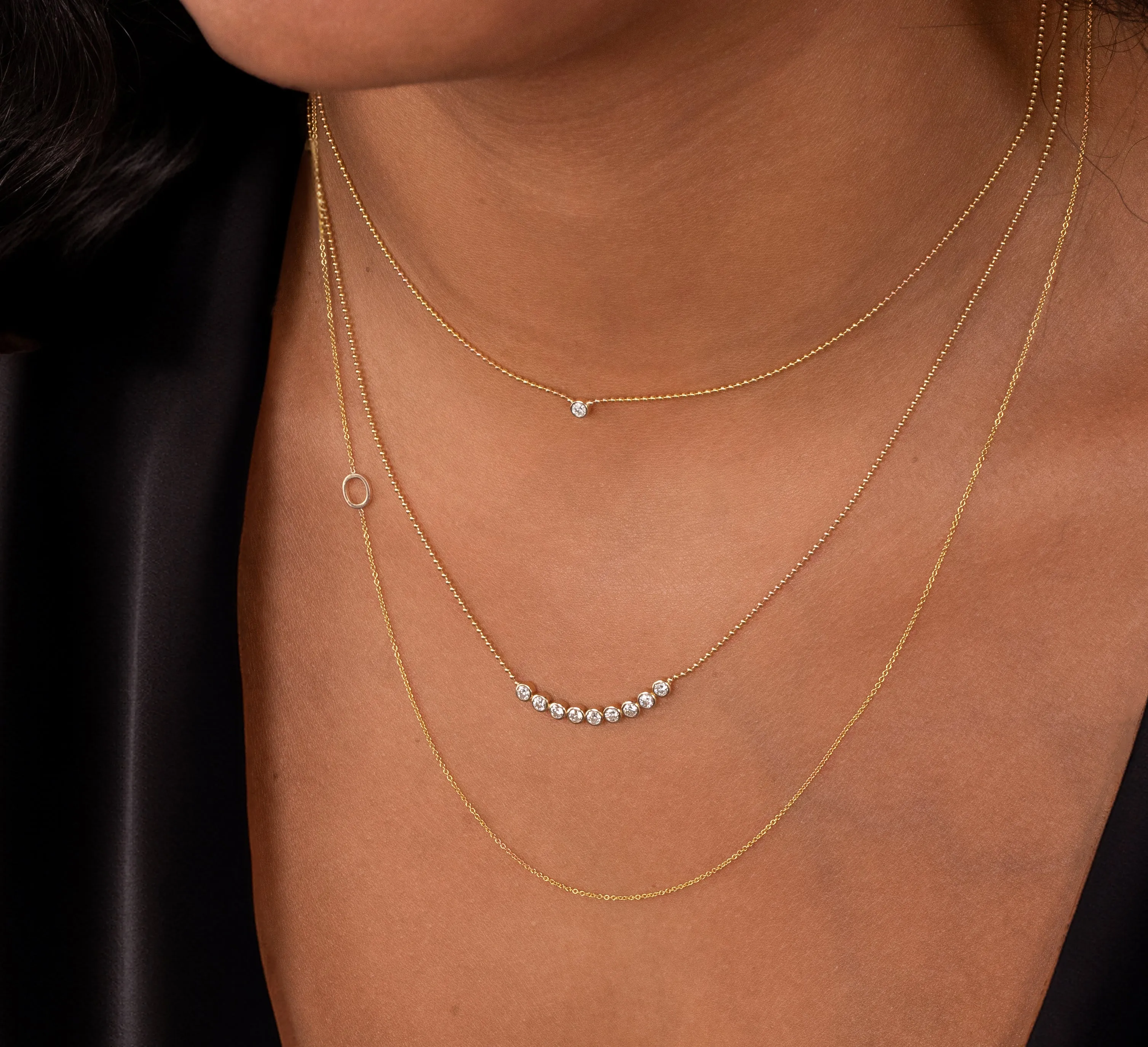 Single Diamond Layering Necklace