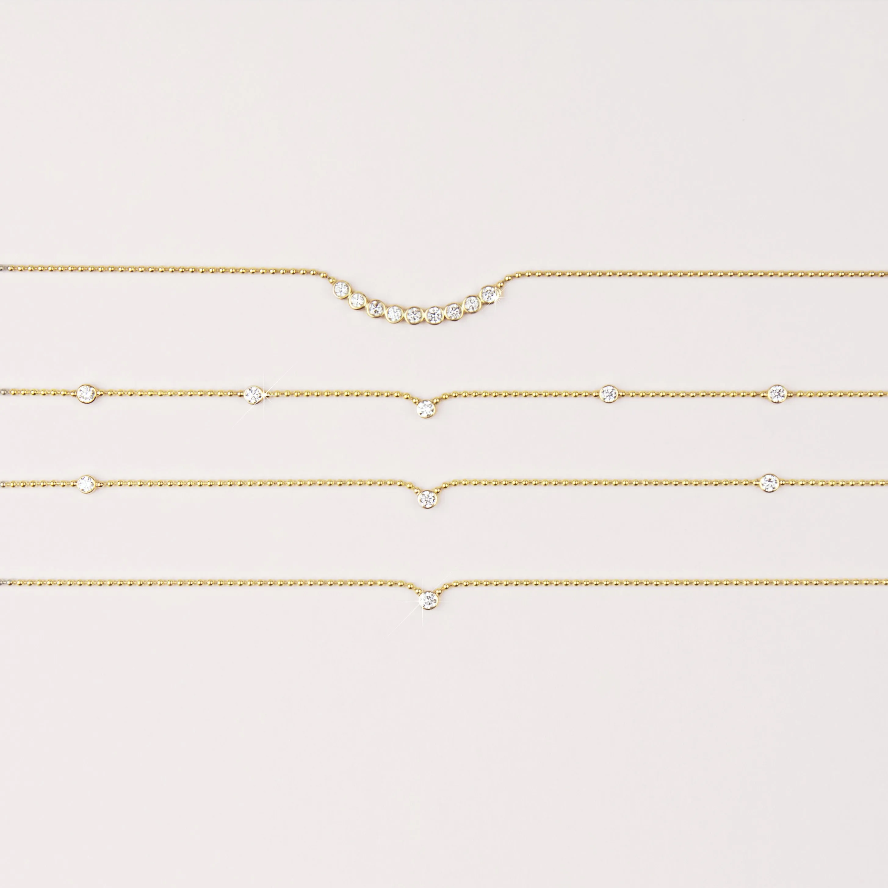 Single Diamond Layering Necklace