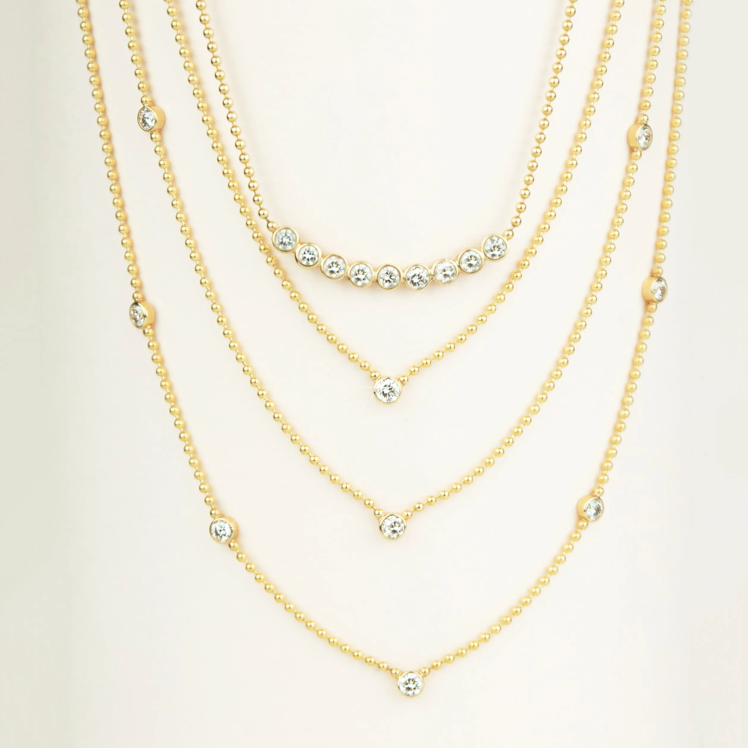 Single Diamond Layering Necklace