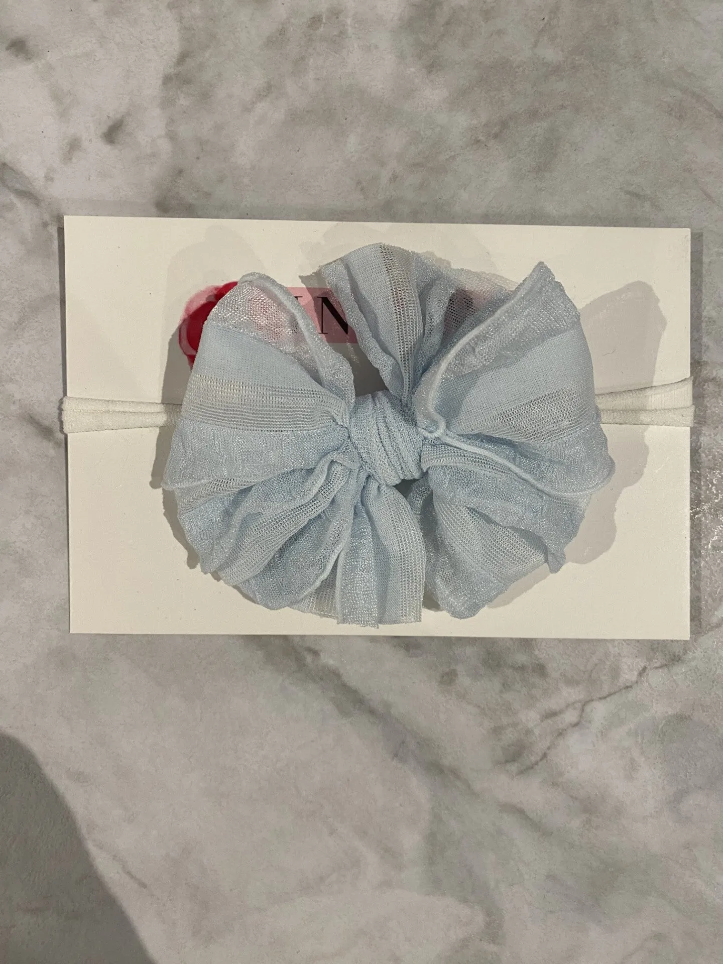 Sky Blue Mini Ruffle Headband