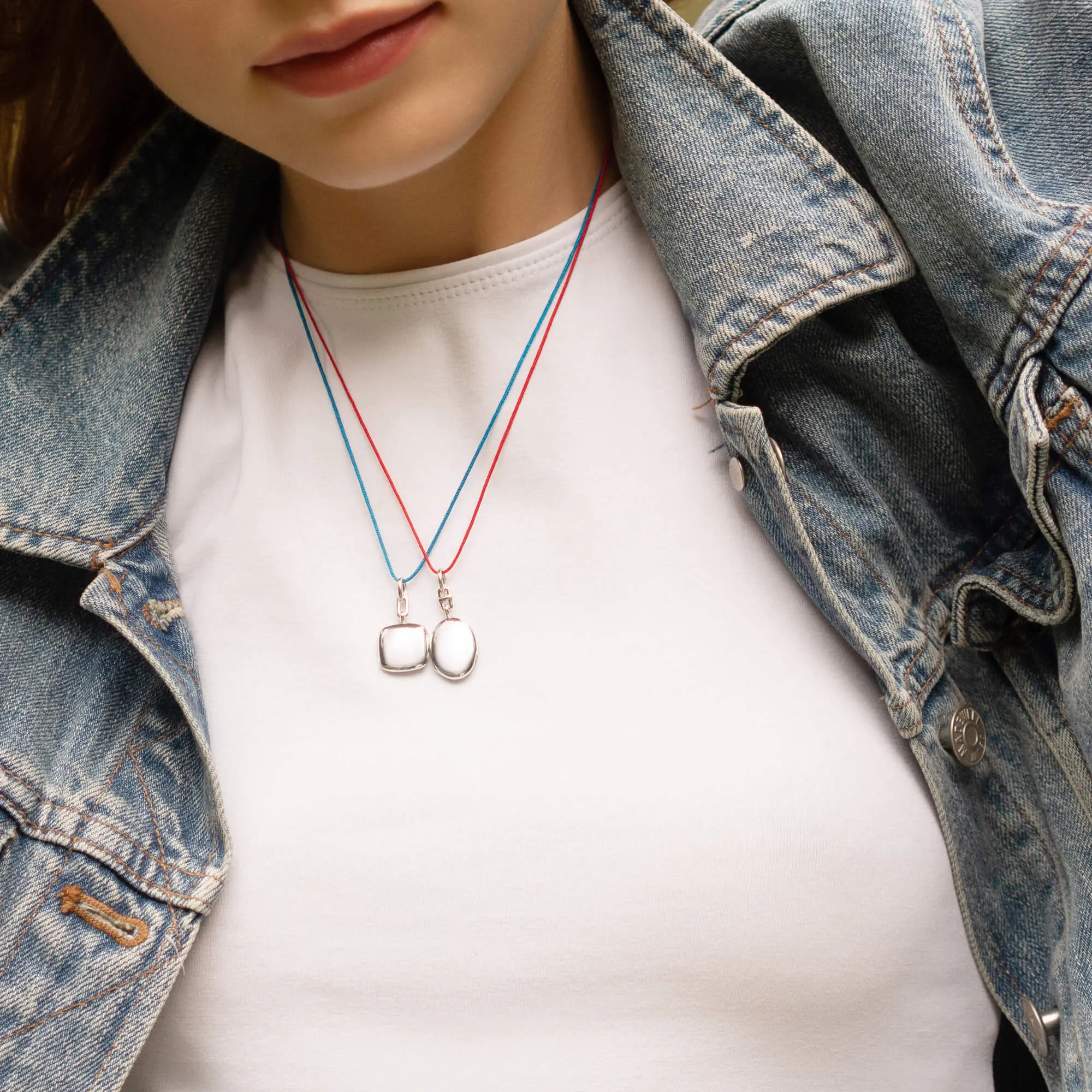 Slim Corded "Viv" Locket Necklace