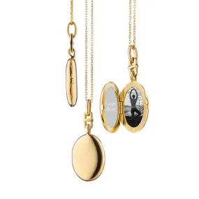 Slim Oval "Eve" Gold Locket Necklace