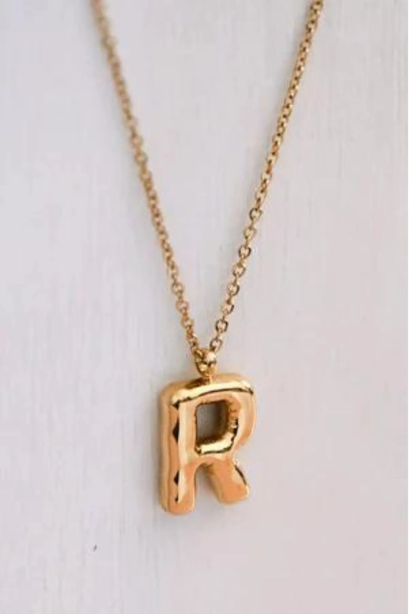 Small Bubble Letter Necklace