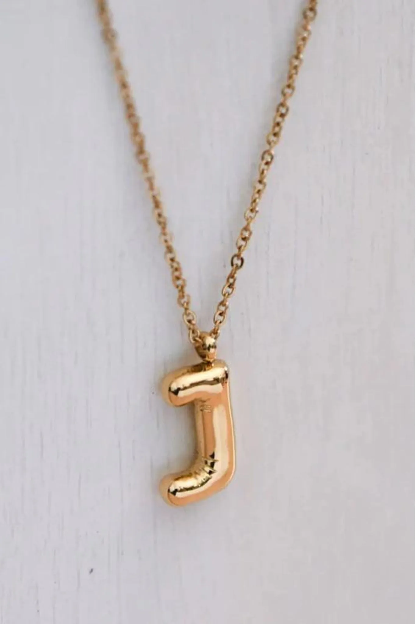 Small Bubble Letter Necklace