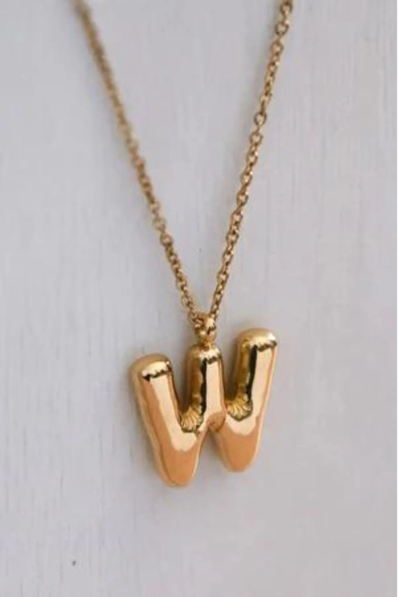 Small Bubble Letter Necklace