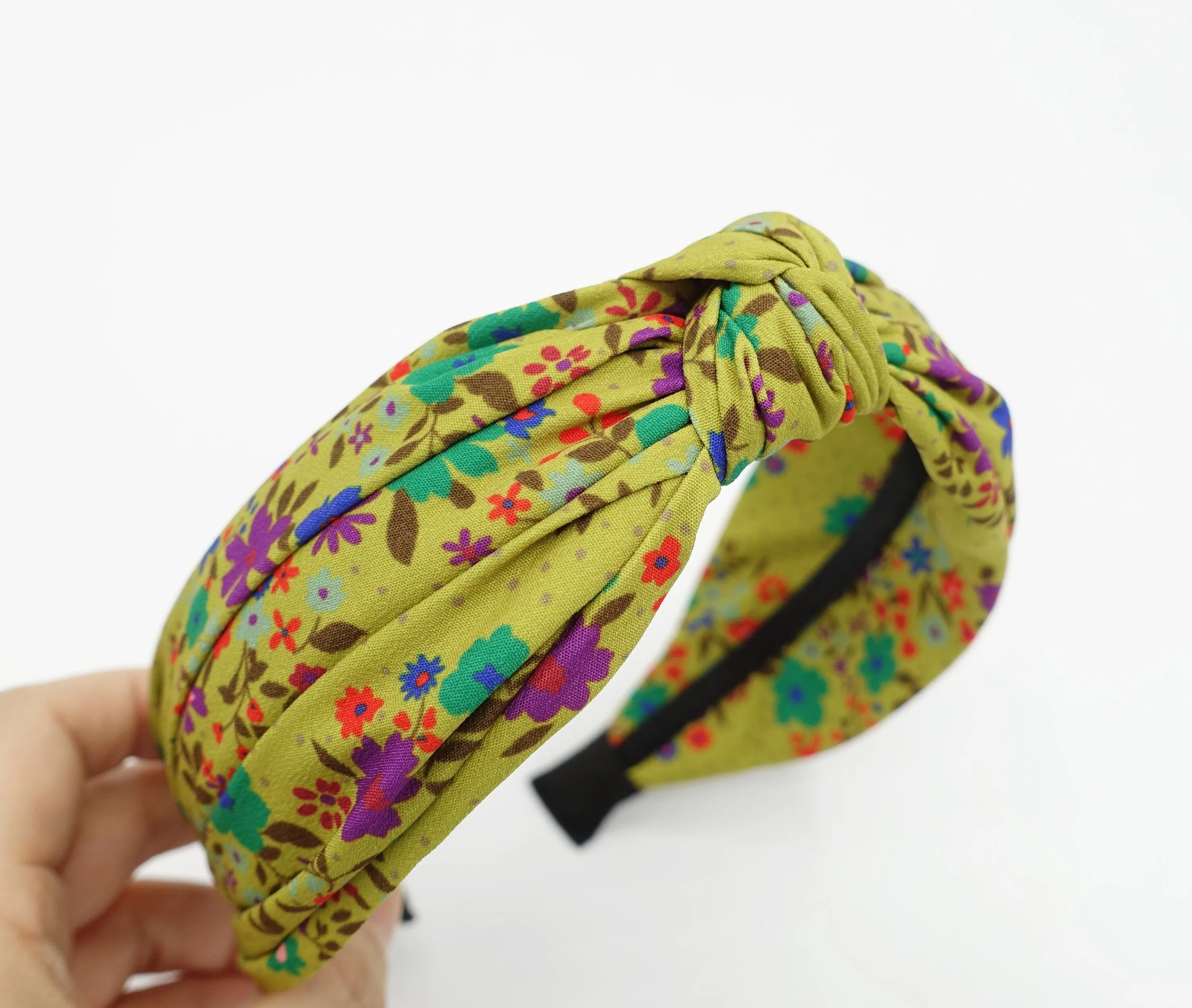 small floral headband colorful top knot hairband for women