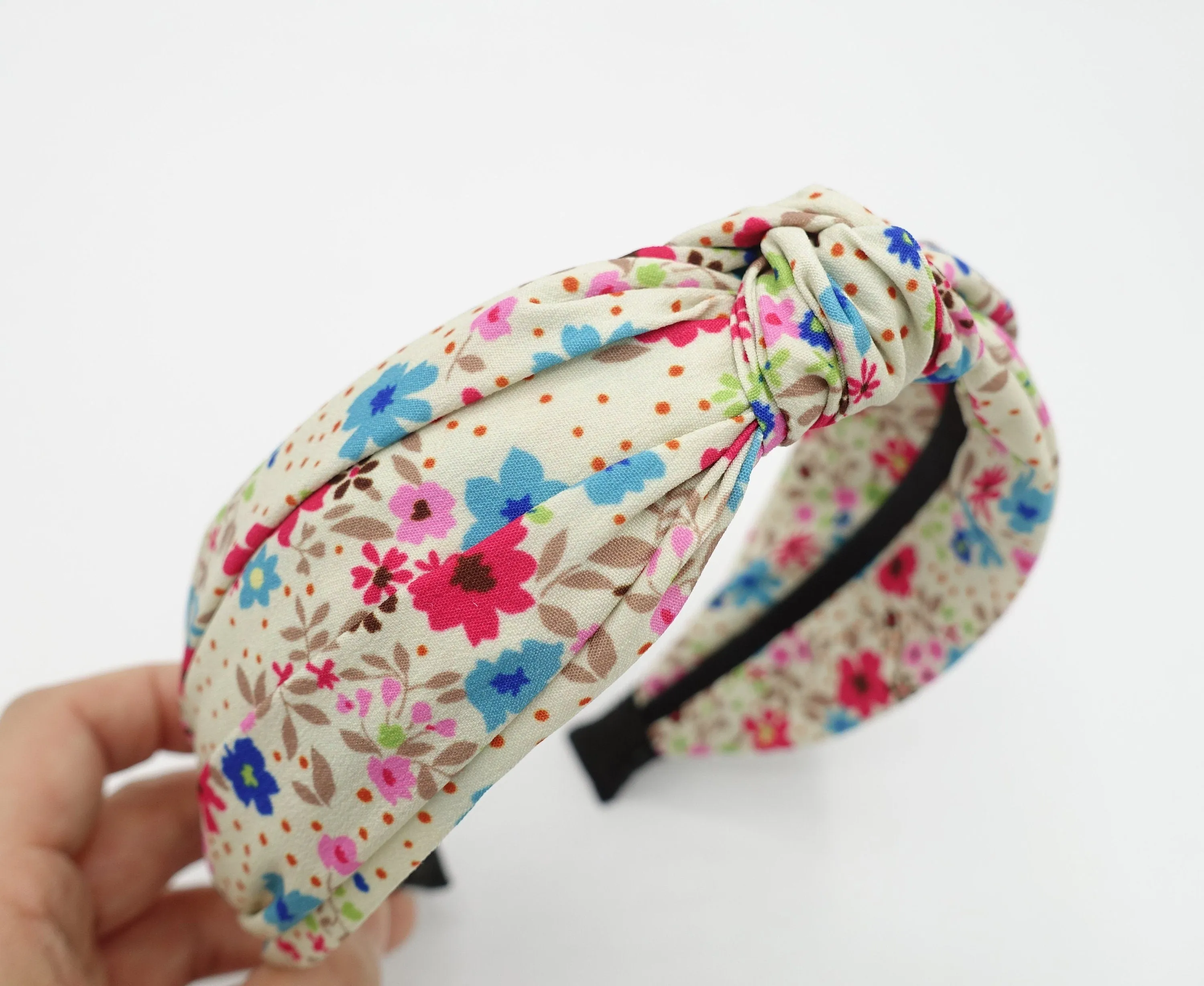 small floral headband colorful top knot hairband for women