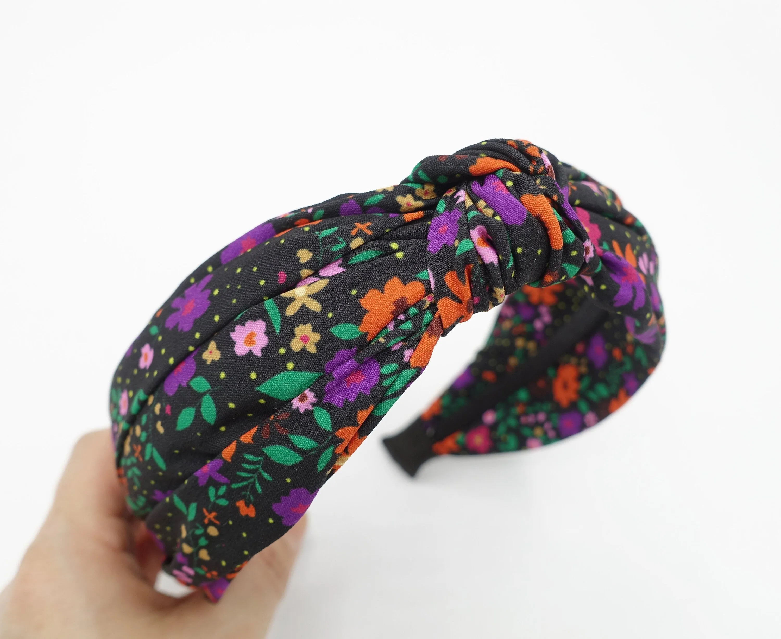 small floral headband colorful top knot hairband for women