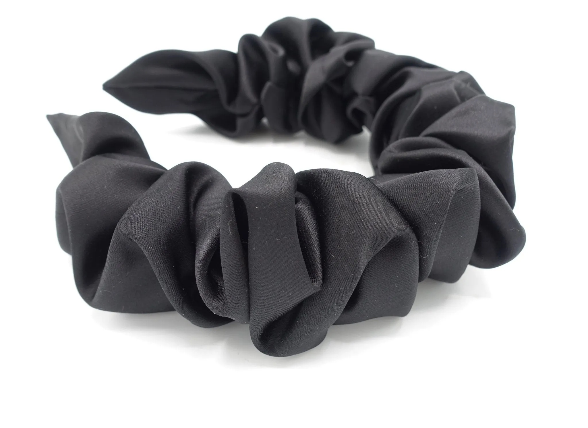 solid satin volume wave headband