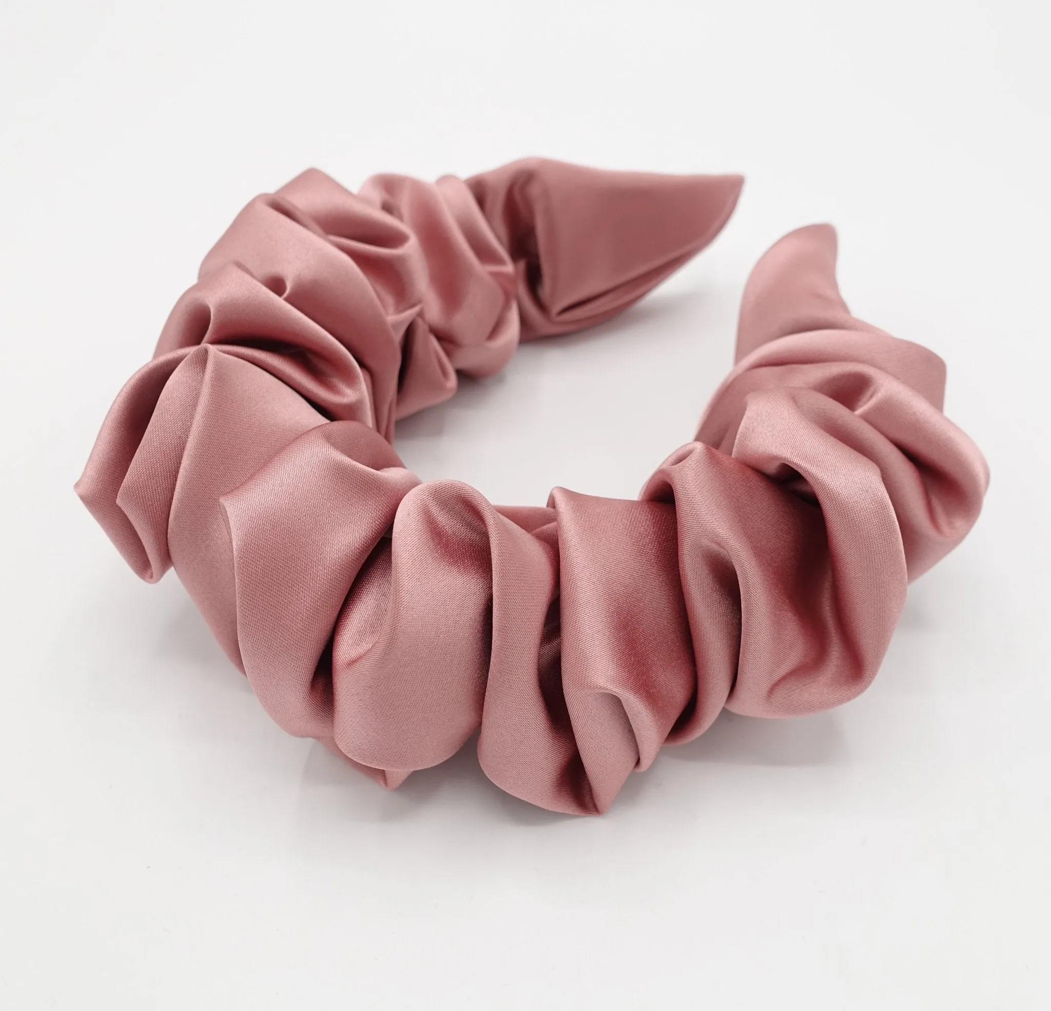 solid satin volume wave headband