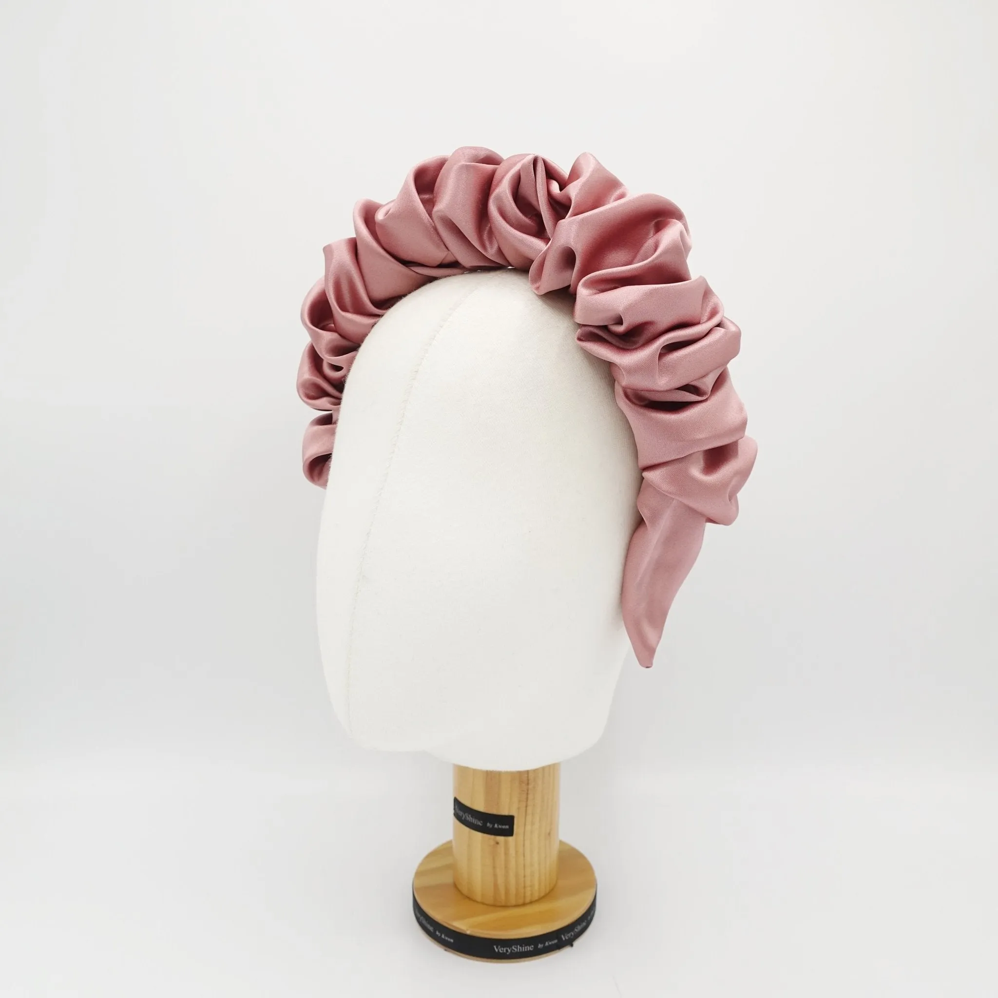 solid satin volume wave headband