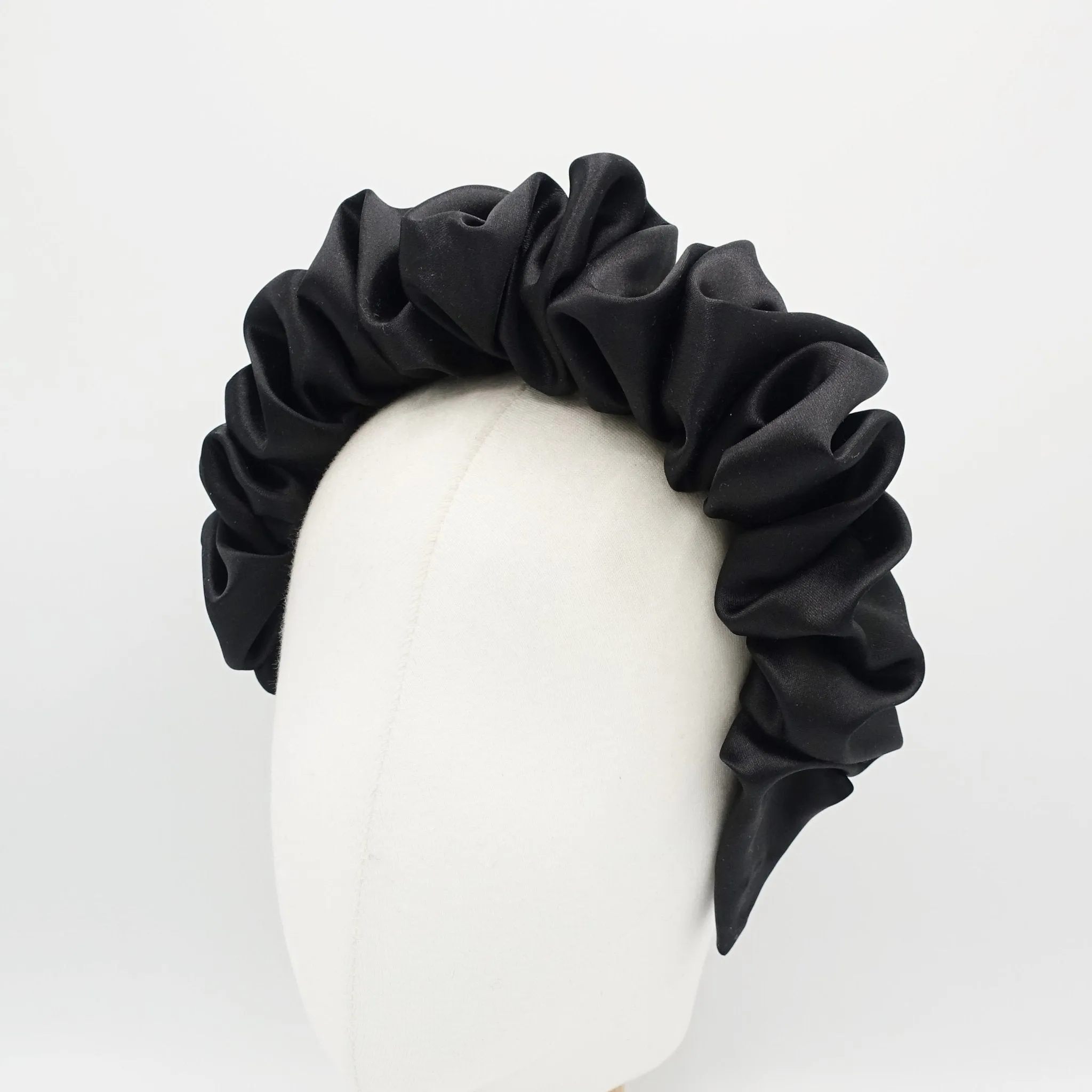 solid satin volume wave headband