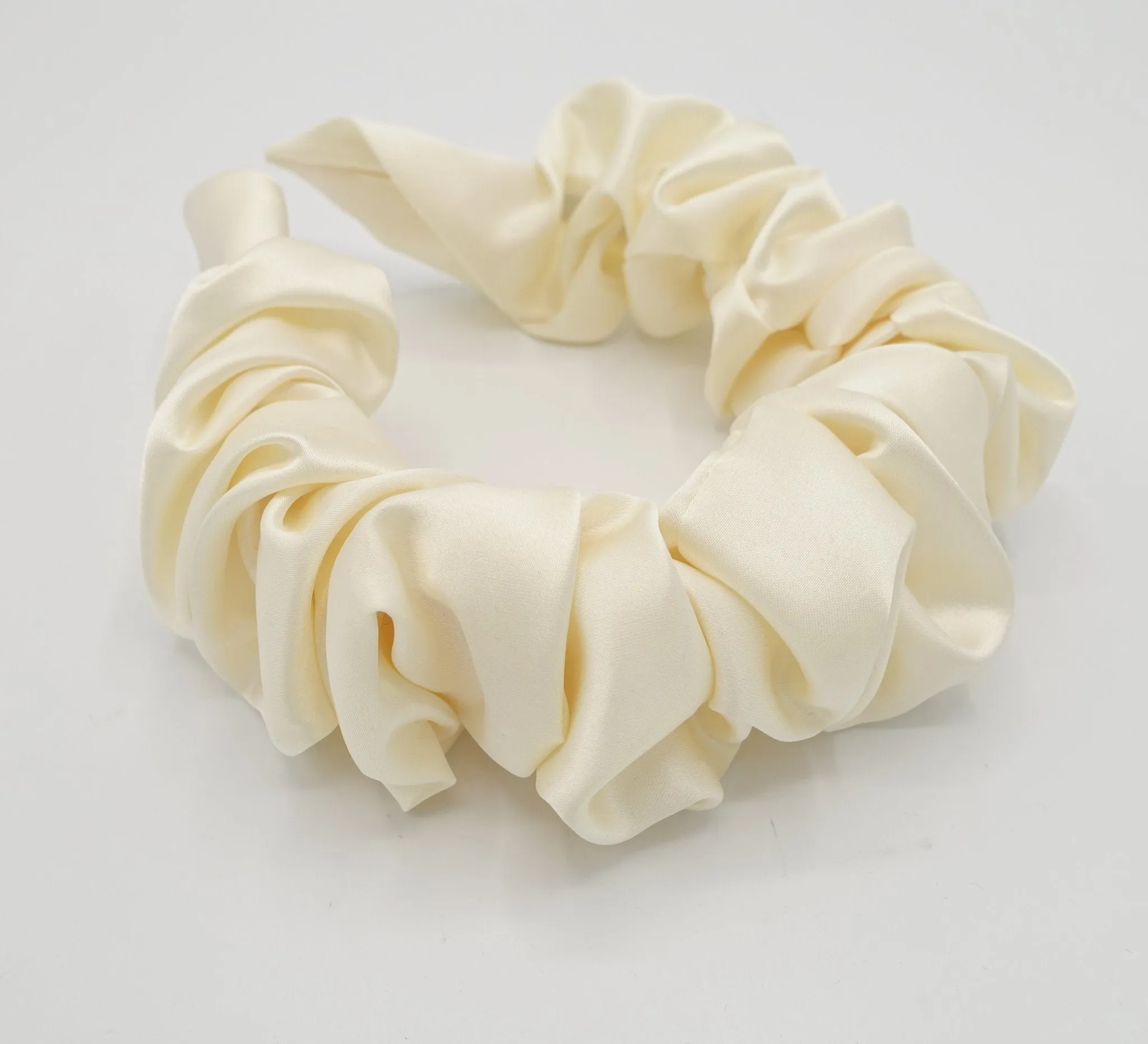 solid satin volume wave headband