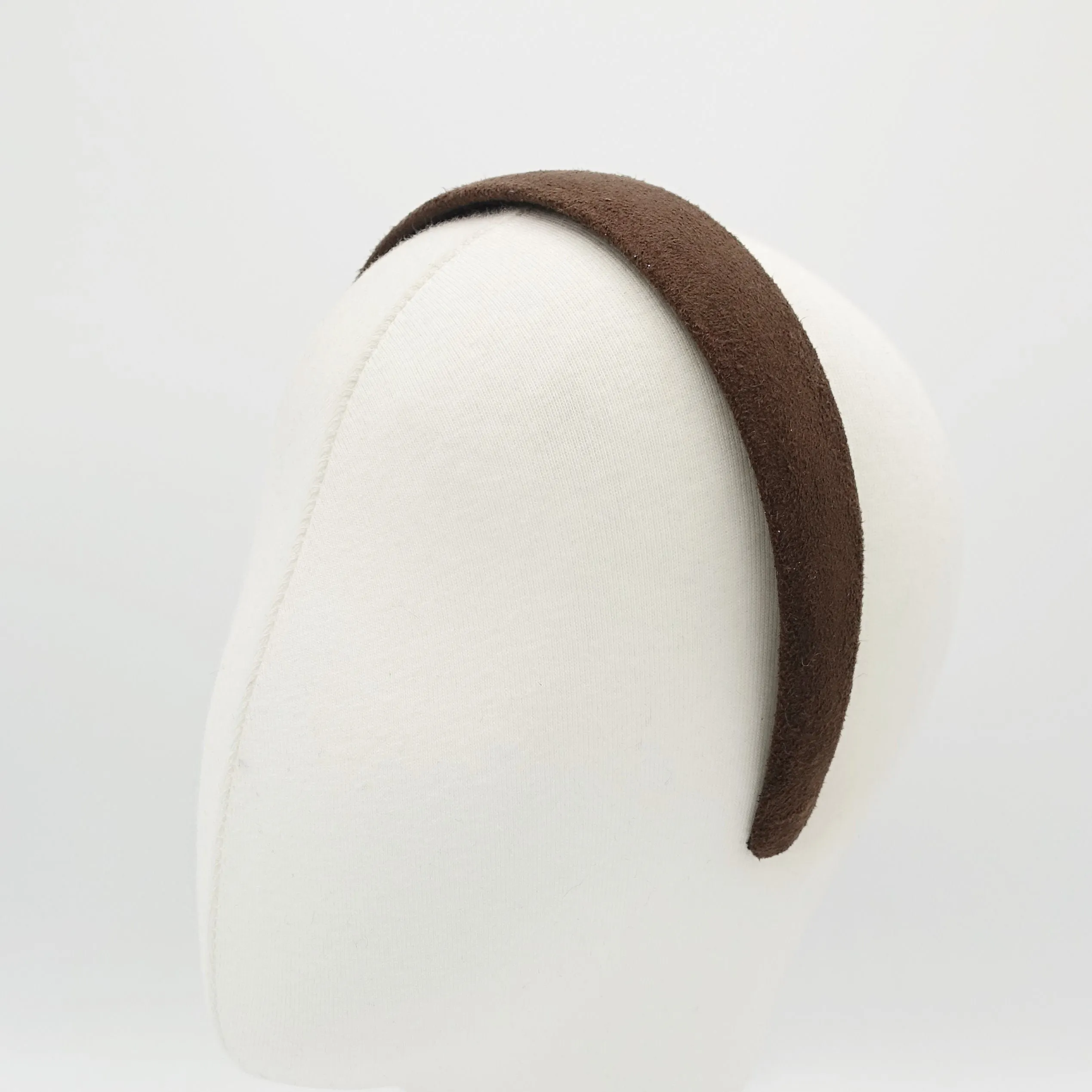 solid suede fabric hairband medium width natural fashion headband