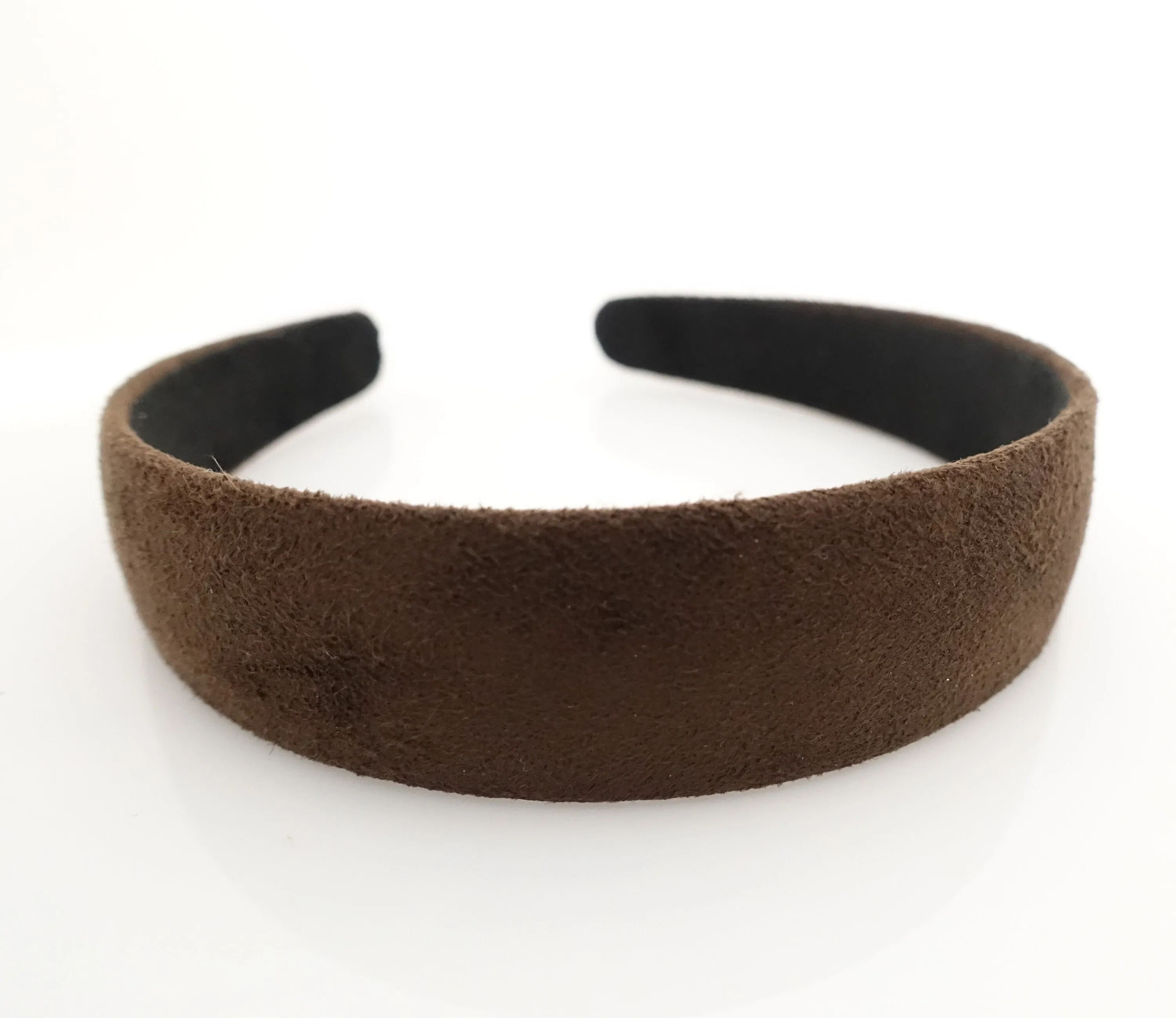 solid suede fabric hairband medium width natural fashion headband