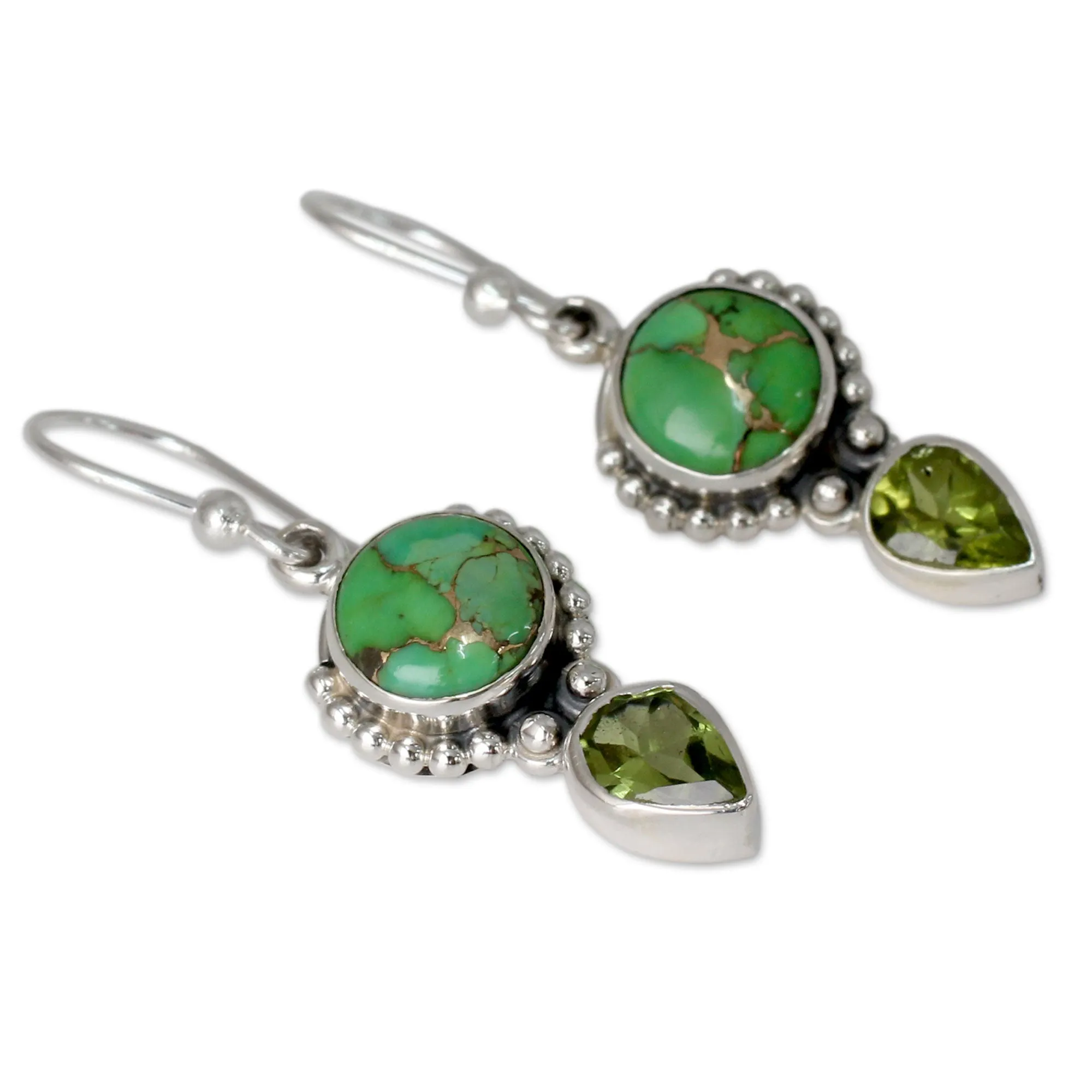 Spring Green Turquoise Earrings