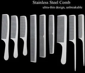 Stainless Steel Silver Barber Comb