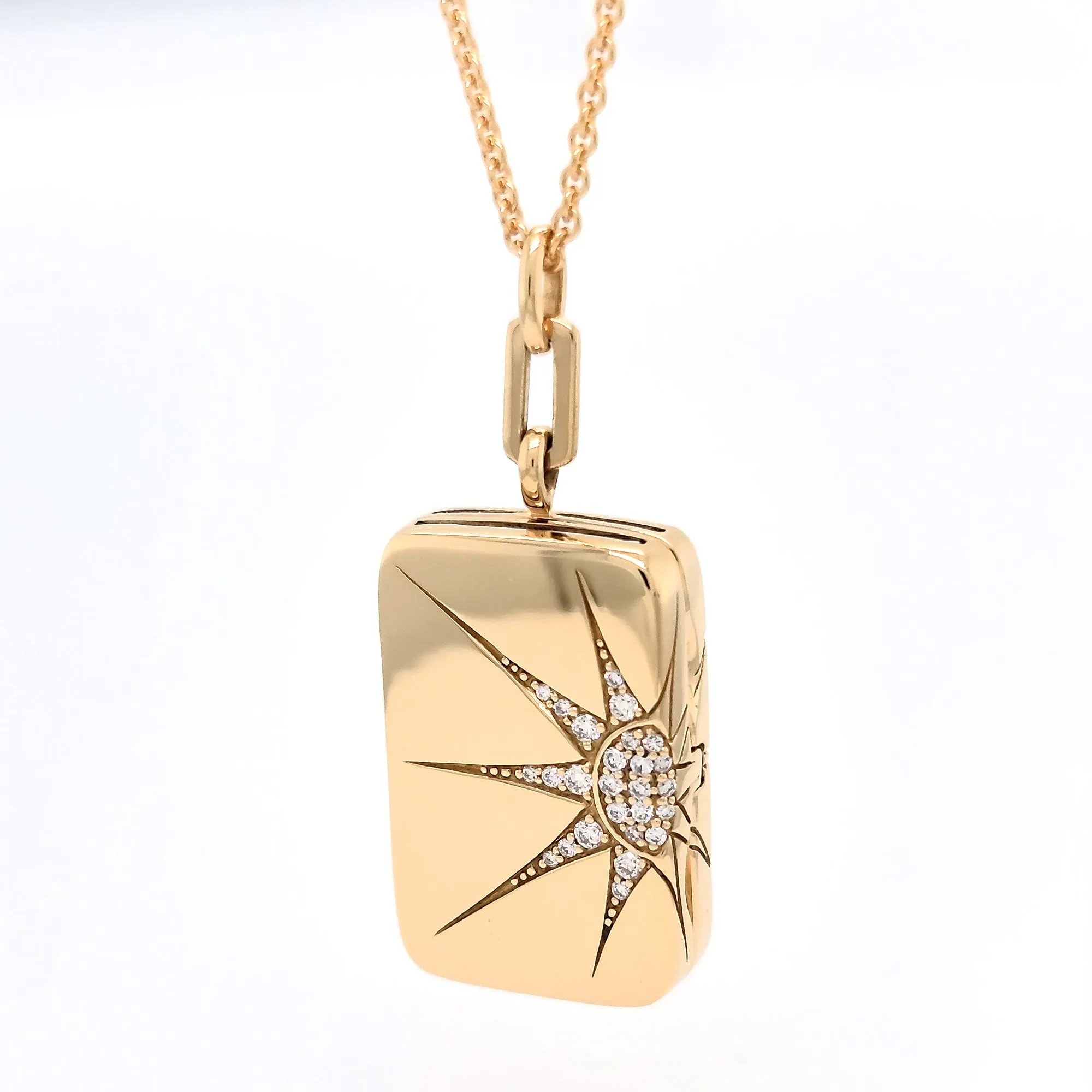 Sun and Star Diamond Locket