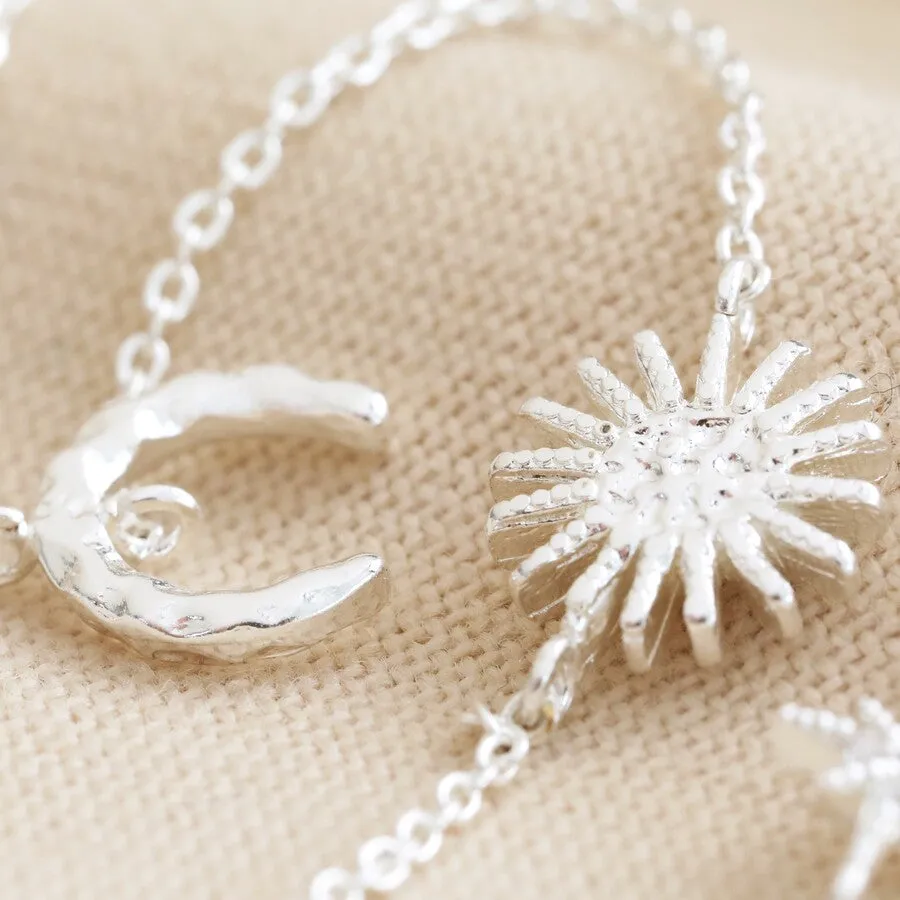 Sun   Moon Chain Necklace | Silver