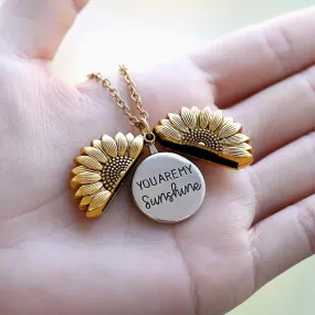 Sunflower Locket Necklace