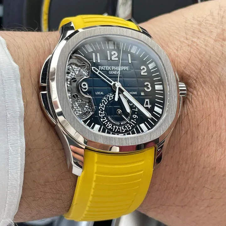 Tempomat - FKM Vulcanized Yellow Rubber Strap for Patek Aquanaut