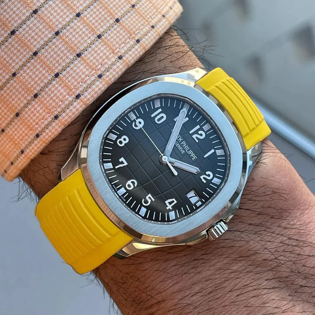 Tempomat - FKM Vulcanized Yellow Rubber Strap for Patek Aquanaut