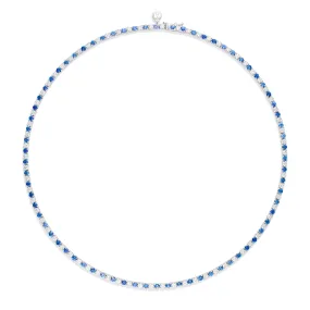 Tennis | Classic Diamond and Sapphire Tennis Necklace