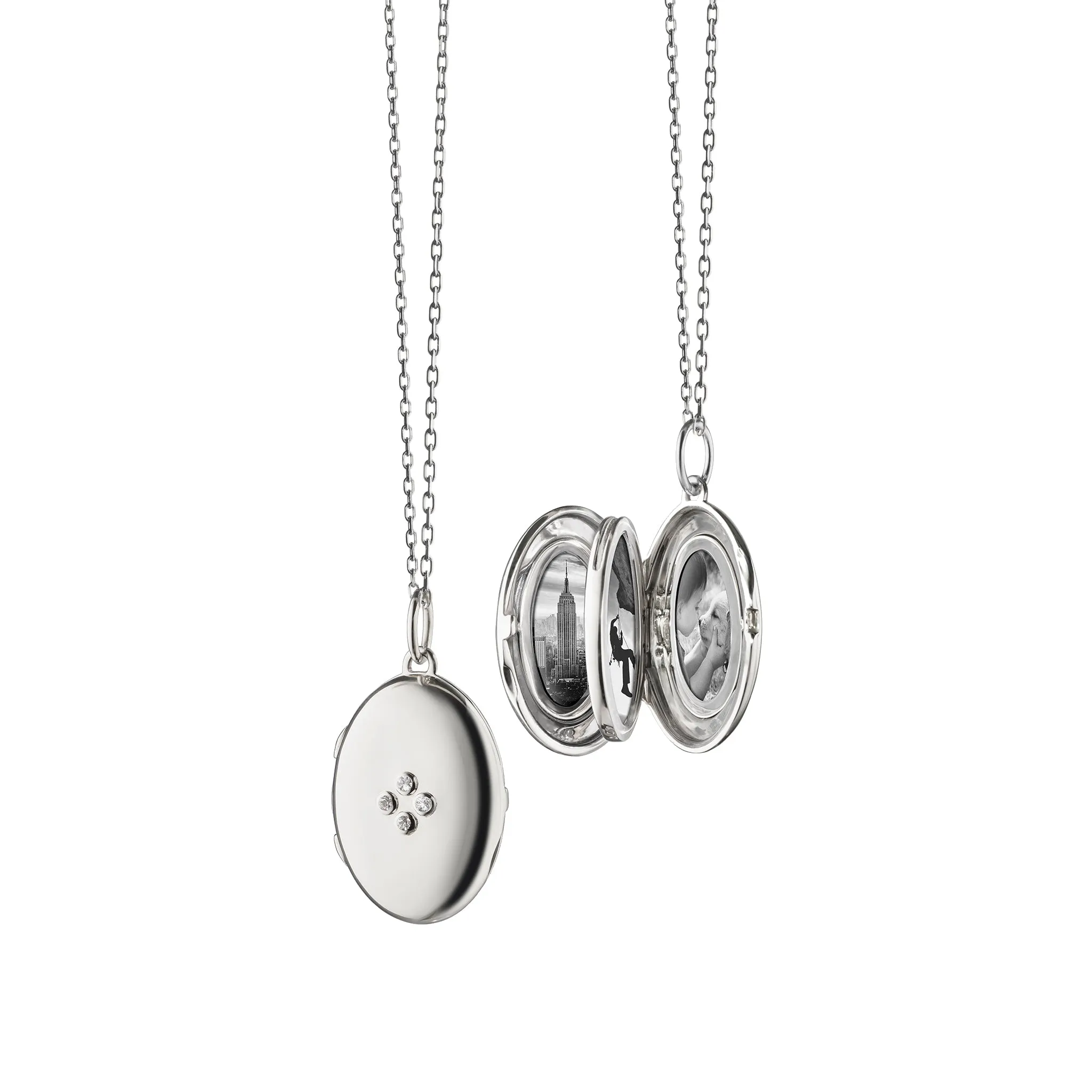 The Four Image "Midi" Locket Charm with Sapphires