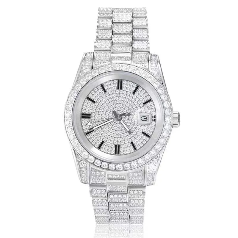 The President® - Fully Iced Out Presidential Diamond Watch in White Gold